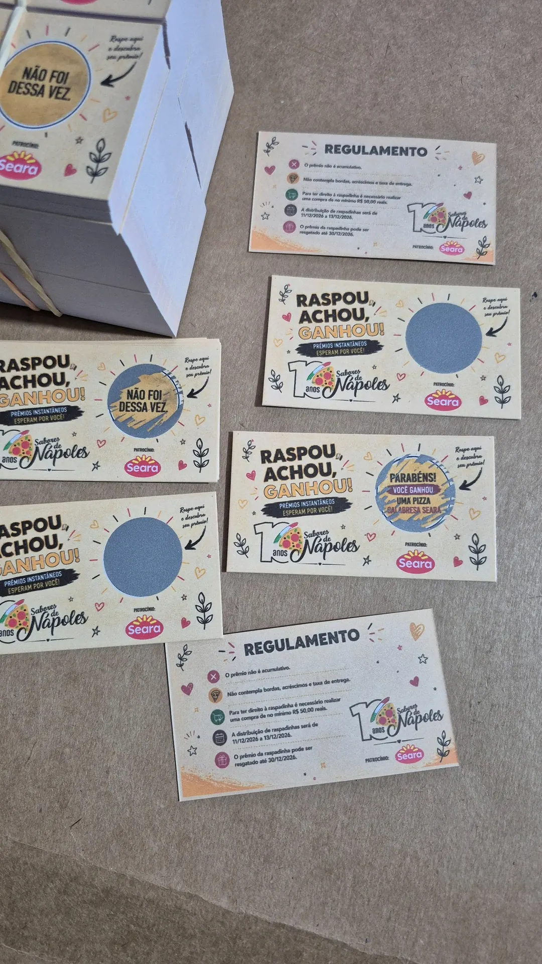 Campanha premiada — Prêmios instantâneos para clientes